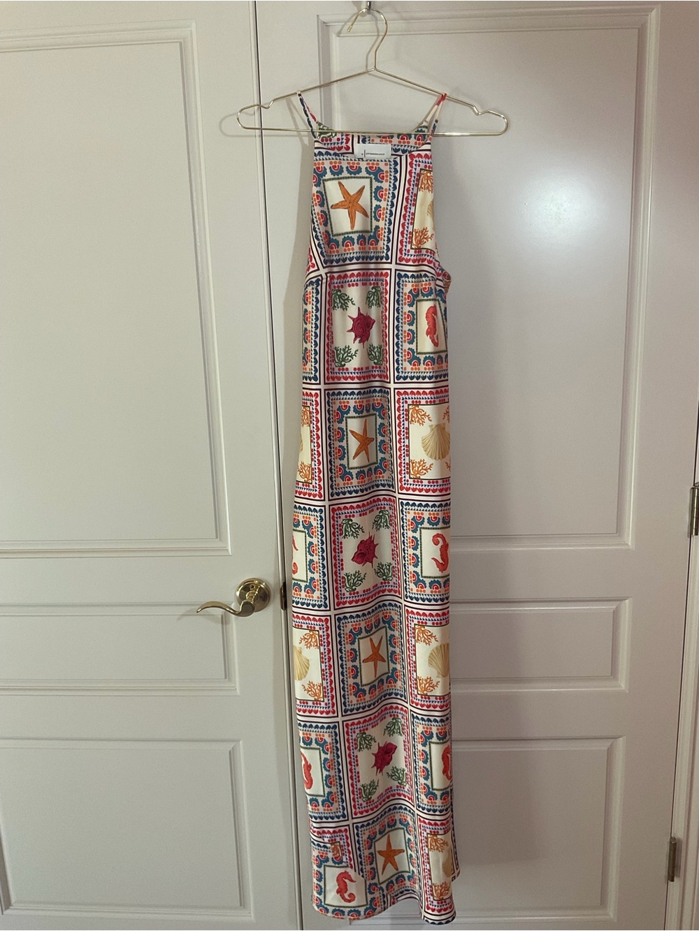 Anthropology Tropical Sea Life Print Long Dress